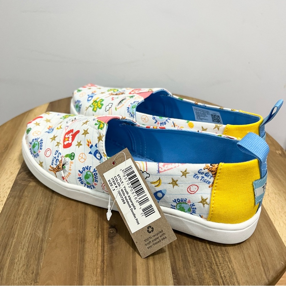 TOMS Youth Alpargata Notebook Doodle Print - Picture 5 of 10